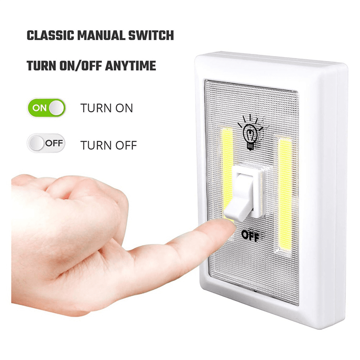 8pack Closet Light, Battery Operated Tap Light, Super Bright Switch Light,Wall Mount Under Cabinet Lighting,8pcs x Closet Light,White