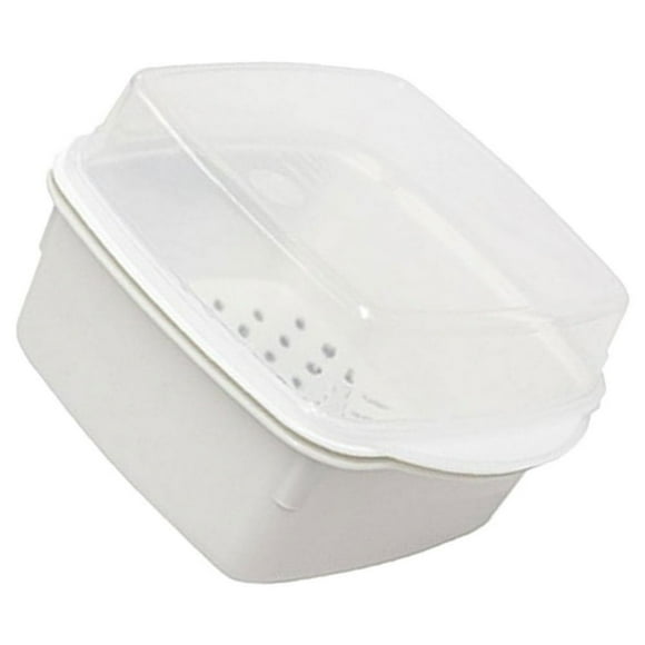 LNGOOR Microwave Steam Vegetable Box Steamer Pot Household Steamer Vegetable Steamers Food Steamer Kitchen Steamer