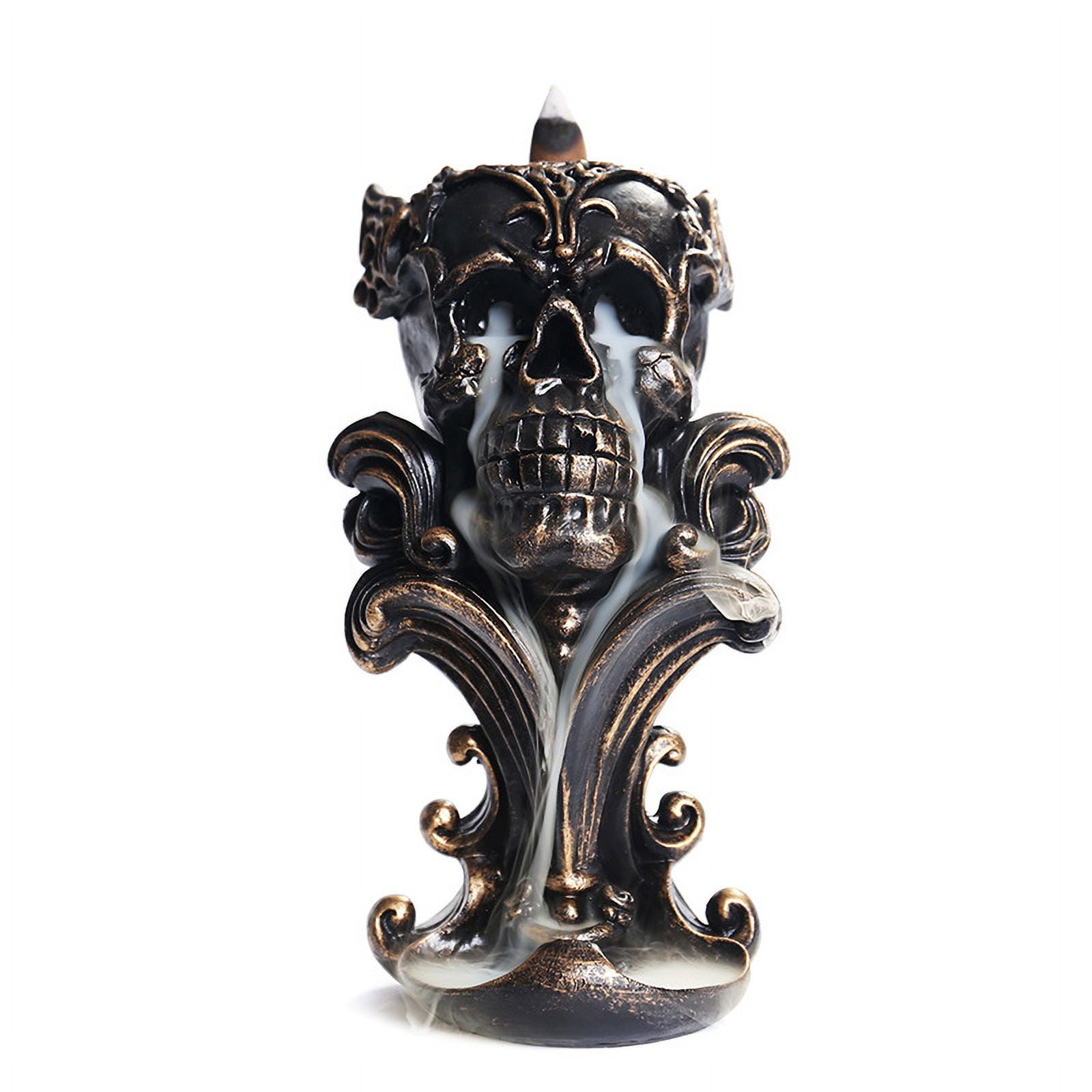 Backflow Incense Holder Burner Resin Skull Incense Burner Waterfall Incense Burner Home Decor