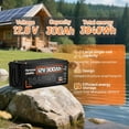 thumbnail image 2 of HumsiENK 12V 300Ah Lithium Battery with 20A Charger & Bluetooth, Built-in 100A BMS, 15000 Deep Cycles Lithium LiFePO4 Batterys, Low-Temp Protection, for RVs, Solar System, Off-Grid, 4190Wh, 2 of 8