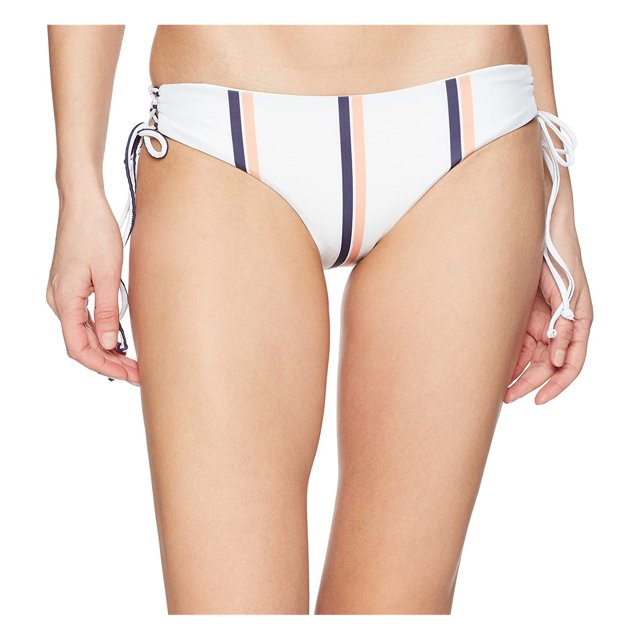 Tavik Womens BEBE Full Bikini Swim Bottom, White, Medium