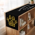 thumbnail image 6 of Table Runners 70 Inches Long Dress Scarves, Cats Pawprints Farmhouse Coffee/Dining/Kitchen Table Decor, Holiday Table Runner, Yellow Black Buffalo Plaid Pets Paw 13x70 Inch, 6 of 9