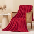 thumbnail image 1 of RUIKASI Fleece Red Blanket Throw - Fluffy Throw Size Blanket for Sofa, Small Warm Travel Blanket Sofa, Office, 50x60 Inches, 1 of 9