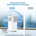 thumbnail image 4 of 10,000 BTUs Portable Air Conditioner, Air Conditioners Cool Up to 550 Sq.Ft, 3 in-1 Dehumidifier, Fan, Cool, Portable AC with Remote Control/LED Display/Installation Kits/Sleep Mode, 4 of 8