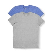 Blue Star Clothing Men's Base Layer Performance Heathered Short Sleeve Crew Neck Fitness T-Shirt - 2 Pack