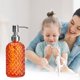 thumbnail image 4 of Botellas Dispensadoras De Vidrio Dispensador De Jabón Espumoso De Vidrio, Recargable, Para Manos O Gel De Ducha En Baño Y Cocina, Color Naranja, 450 Ml (1 Unidad) Rkxzt, 4 of 8