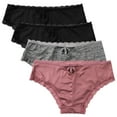 thumbnail image 2 of Sociala Women's Hipster Panties Lace Assorted Underwear, 4-Pack, 2 of 8