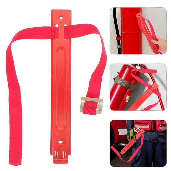 Beaupretty 2Pcs Fire Extinguisher Mounting Kit Red Metal Wall Rack with Compact Space Saving and Secure Fit