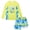 Yellow, variant on 2 Piece Boy's Swimsuit Set Long Sleeve Kids Rash Guard Bathing Suit Swimswear with Swim Trunks for 8-12Y