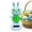 H, variant on Solar Powered Dancing Bunny Toy - Cute Easter Rabbit Shaking Head Car Dashboard & Office Desk Decor