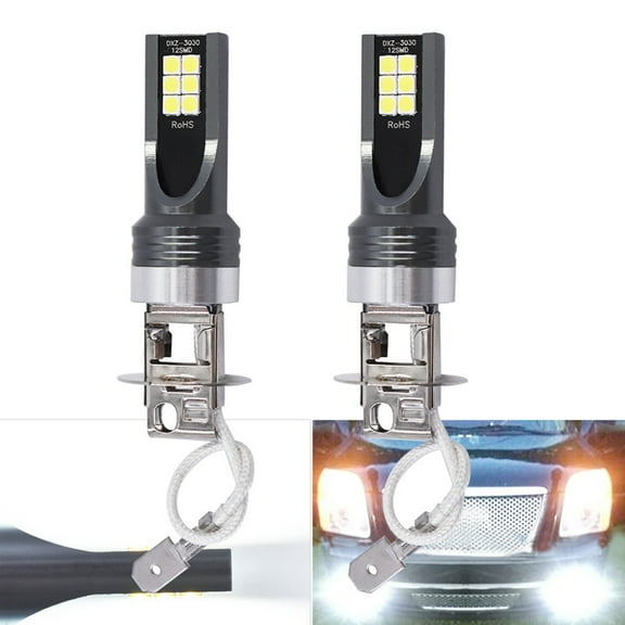 Genrics 2X H3 LED Headlamp Fog Lights Kit 50W 14000LM Car Bulbs 6000K White Driving DRL Lamp