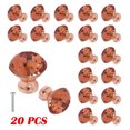 thumbnail image 2 of Muyoka 20 piezas perillas de puerta de gabinete de cristal 30mm K9 manija de tirador de forma de diamante de oro rosa para cajón de cocina armario Muyoka Hogar, 2 of 7
