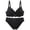 Black, variant on Women Floral Lace Underwear Set Bra and Mid Rise Briefs with Bow Detail Adjustable Straps Everyday Matching Underwear