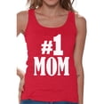 thumbnail image 1 of Awkward Styles Women's #1 Mom Graphic Tank Tops for Best Mom In The World, 1 of 4