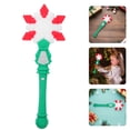 thumbnail image 1 of Hytrove Christmas Party Green Light Up Snowflake Wand with Portable Design and Easy One Button Use, 1 of 8