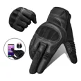 thumbnail image 1 of Guantes De Cuero Para Moto Pantalla Táctil Guantes, Negro, 1 of 8