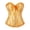Gold, variant on Womens Corset Top Bustier,Front Zipper,No Slip,Steel Boned Waist Cincher Lace Up Back Bodysuit for Party Prom Evening Wear