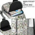 thumbnail image 4 of Sling Backpack,White Christmas Wreath Pattern Crossbody Bag with Water Bottle Holder,Waterproof Sling Bag for Men/Women with Chest Phone Holder for Hiking,Travel, 4 of 6
