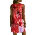 thumbnail image 7 of QUNYINEY A Line Sun Dresses for Women 2026 Beach Tie Dye Sleeveless Mini Tank Dress Vacation Casual Loose Fit V Neck with Pockets Dresses, 7 of 7