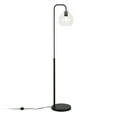 thumbnail image 5 of Evelyn&Zoe Harrison Arc Floor Lamp with Glass Shade, Blackened Bronze/Clear, 5 of 13