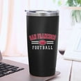 thumbnail image 3 of San Francisco Tumbler with Lids and Straws Insulated Stainless Steel Cup Travel Coffee Mug Football Gifts 20 Oz, 3 of 6
