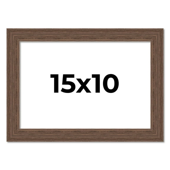 15x10 Frame Brown Distressed Barnwood Picture Frame | Rustic Farmhouse Photo Frame Includes UV