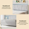 thumbnail image 5 of Full Bed with Trundle,Upholstered Full Over Twin Pull Out Platform Bed with Soft Headboard & Wooden Slat Support for Bedroom Apartment, No Box Spring Needed,Easy Assembly, 5 of 7