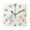 Black, variant on Hummingbird and Flowers Wall Clock Square Clock Decoration Creative Clock Dual Use Black Pointer 7.78in