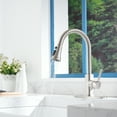 thumbnail image 4 of Boyel Living 3-function Kitchen Faucet with Pull Down Spout,Single Handle Kitchen Sink Faucets with Base Plate in Brushed Nickel, 4 of 9