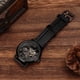 thumbnail image 3 of Reloj mecánico automático, reloj de pulsera mecánico impermeable para hombres, reloj de pulsera de acero inoxidable y cuero de cuerda manual.(1#) Ecomeon no, 3 of 5