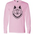 thumbnail image 3 of Inktastic Tribal Wolf Head Long Sleeve T-Shirt, 3 of 5