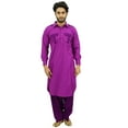 thumbnail image 7 of Atasi Men's Pathani Style Men's Salwaar Kameez Magenta Punjabi Shirt-XXX-Large, 7 of 7