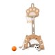 thumbnail image 3 of Juego de aro de baloncesto 3 en 1 resistente y de altura ajustable para carnaval familiar en casa Marrón, 3 of 8