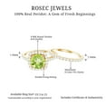 thumbnail image 5 of Rosec Jewels Peridot Wedding Bridal Ring Set of 2 - Peridot Engagement Ring with Enhancer - AAA Quality - with Jewelry Box, 10K Yellow Gold, US 9.50, 5 of 8