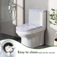thumbnail image 4 of HELLHERO Colorful Rose Pattern Elastic Edge Round Toilet Lid Dust Cover with Elastic Bottom, 4 of 8