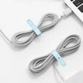 thumbnail image 5 of TZYUDK Silicone Cable Ties with Locking Buckles Reusable Charger Cord Organizer Straps Travel Size Management A Silica Gel, 5 of 6