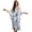 Blue Peony Floral, variant on Celestial Sun Moon Stars Print Women Kaftan Dresses Plus Size Beach Cover Up Deep V-Neck Batwing Sleeves Swimsuit Coverups Summer Caftan Dress