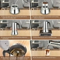 thumbnail image 5 of Stainless Steel Espresso Machine Hot Plate, Moka Pot, Espresso Machine, Percolator, Italian Coffee Maker, Mocha Coffee Machine, Classic Coffee Maker, 200ml - 4 Cups, 5 of 5