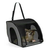 K&H Pet Products Travel Safety Carrier for Pets Gray/Black Small 17 X 16 X 15 Inches