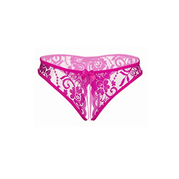 Cheers Sexy Women Lace Soft See Through Crotchless Briefs G-string Underwear  Gift 