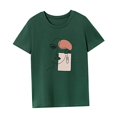 thumbnail image 4 of Camiseta para mujer Verano Tops Cuello Redondo Camiseta para Caminar Trabajo Regalo del Día de San Valentín S, 4 of 7