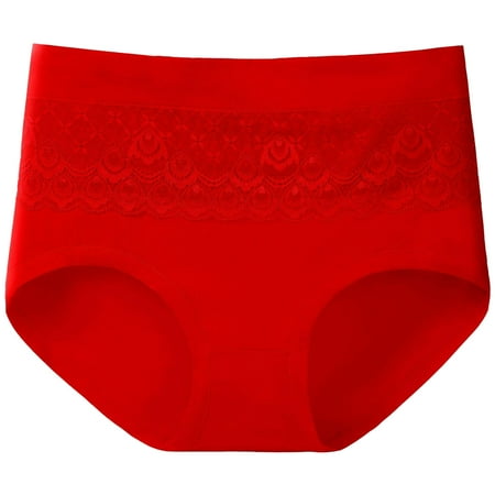 WMTBSRSW Women s Stretch Briefs Comfy Strentchy Underwear High Waist Tummy Control Panties Lightweight Lace Ladies Panty