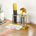 thumbnail image 4 of Cutlery Holder Utensil Flatware Organizers With Drain Tray for Kitchen Bathroom, 4 of 9