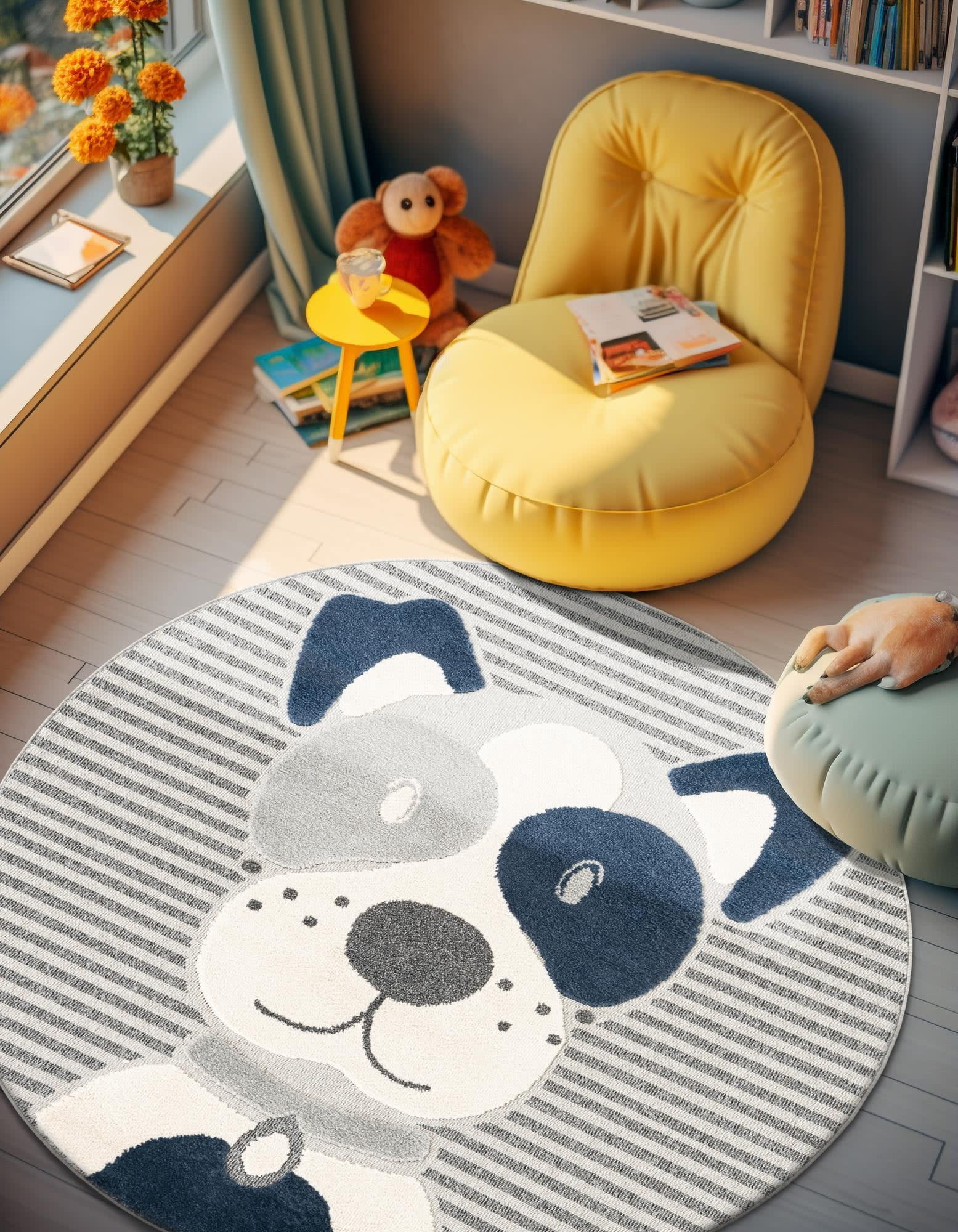 Unique Loom Whimsy Kids Collection Area Rug - Lines (7' 10