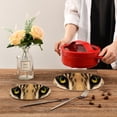 thumbnail image 7 of SKYSONIC Leopard Eyes Pot Holders Trivets, 2 Pcs Heat Resistant Trivets,Animal Cool Cotton Thread Weave Mats for Hot Pads Pans Pot Bowl Teapot for Kitchen Decor, 7 of 7