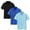 Blue+Dark Blue+Black, variant on 3 Pack Boys Girls Short Sleeve Polos Solid Color Breathable Cotton School Uniform Shirts for 3-17 Years Toddler Kids Teen
