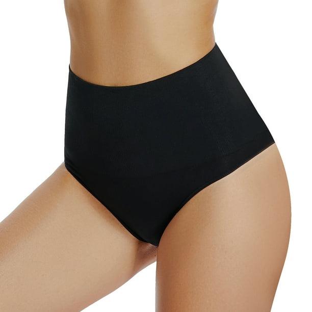 Women'S Seamless HighWaisted Thong Shapewear Tummy Control Underwear