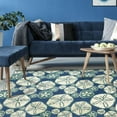 thumbnail image 2 of Homefires PMF-JHN001E 5 x 7 ft. Surfside Sand Dollars Indoor Area Rug, Navy, 2 of 2