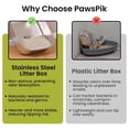 thumbnail image 7 of Stainless Steel Cat Litter Box with Steps & Metal Scooper, X-Large, 2 Pack, 23” x 16.5” x 6”, 7 of 7