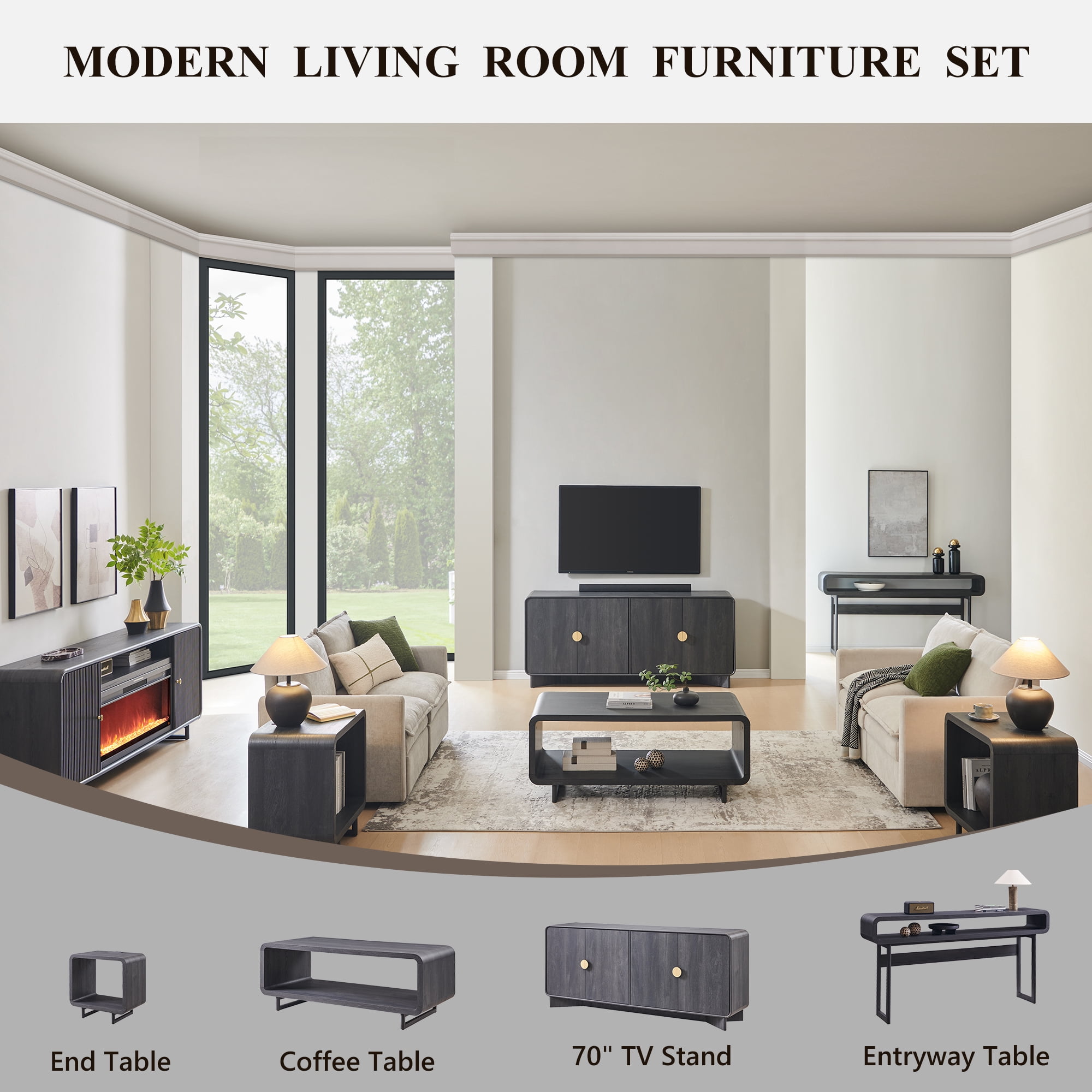 SinCiDo End Table with Charging Station, 23.6" Modern Bedside Table with Open Storage Shelf, Nightstand for Bedroom Living Room